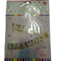 Banner with Foil Curtain Happy Birthday
