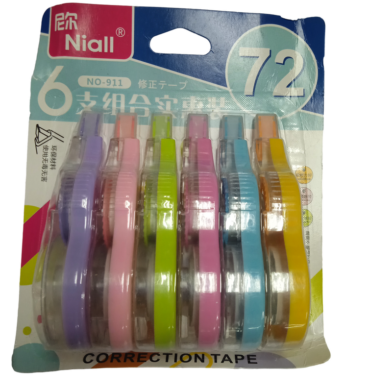 Correction Tape 6in1 Assorted Color