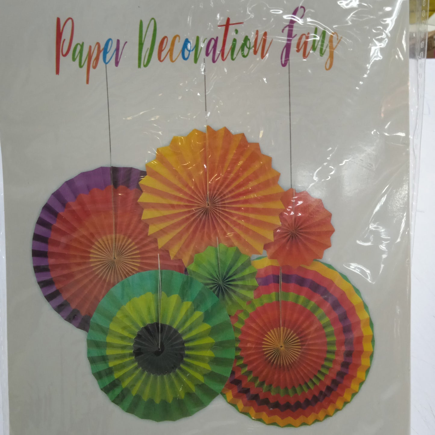 Fan Paper Decorative Assorted Color