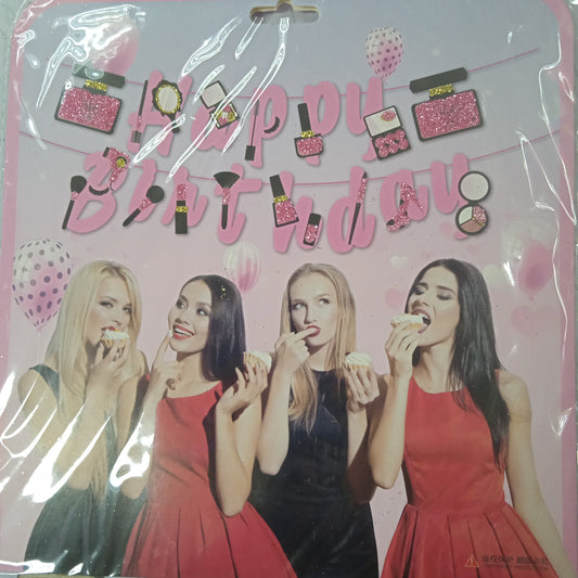 Banner fashion happy birthday