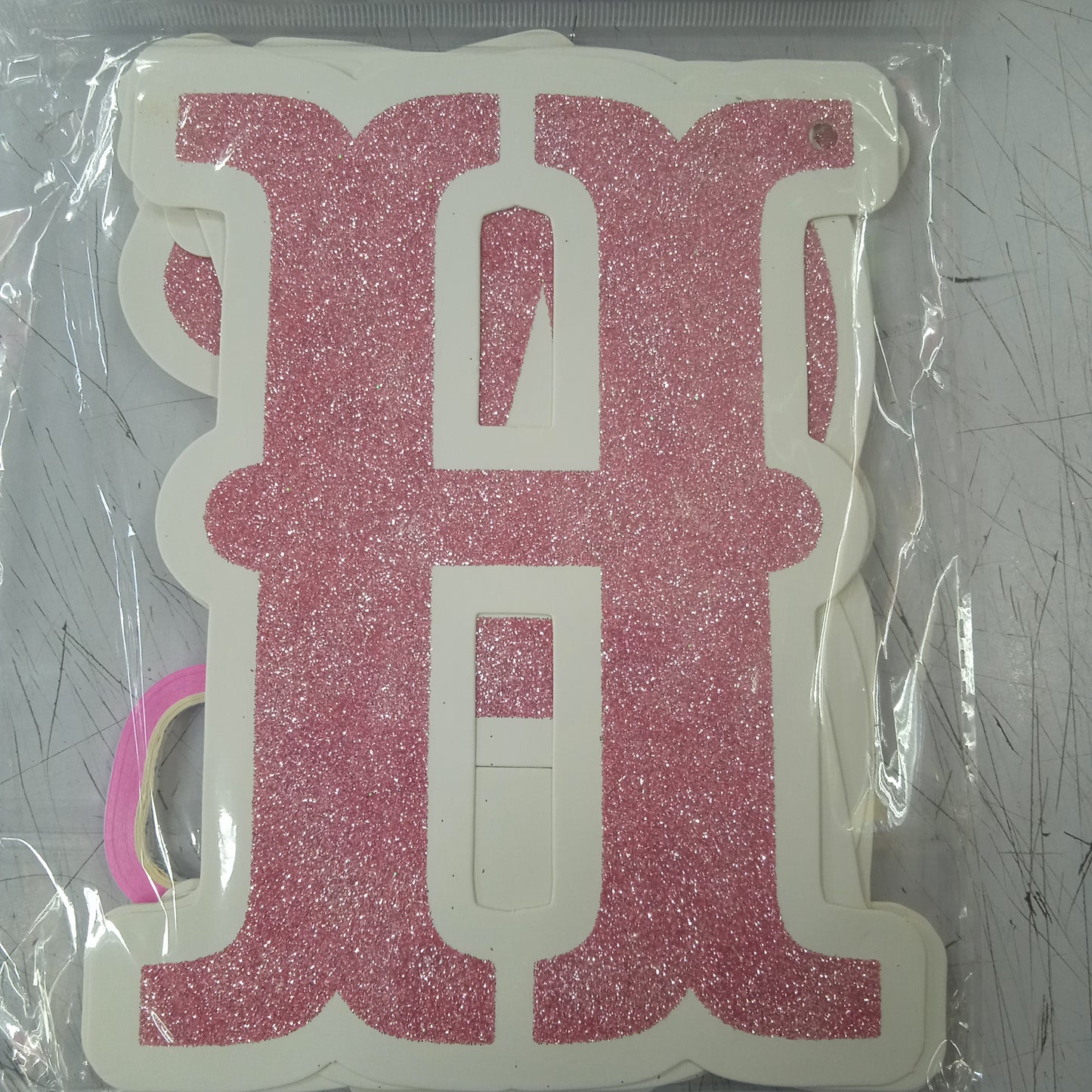 Banner glitter happy birthday