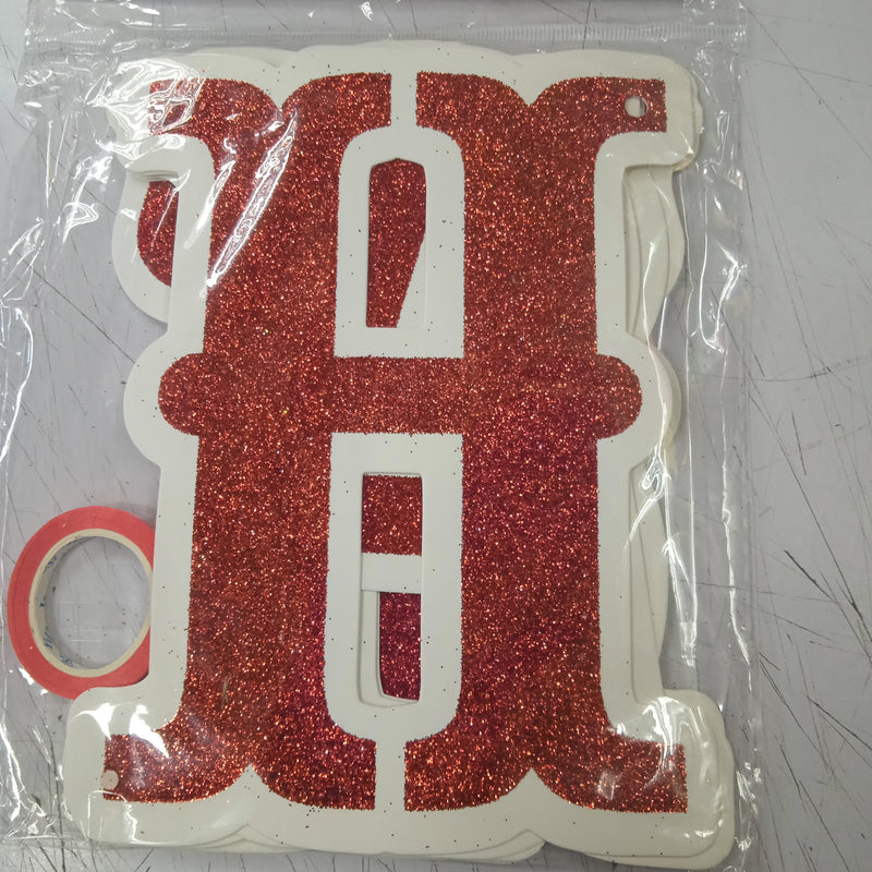 Banner glitter happy birthday