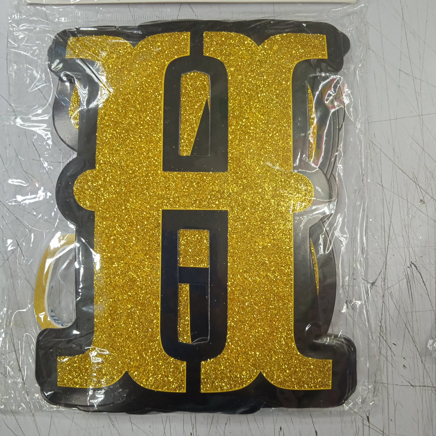 Banner glitter happy birthday