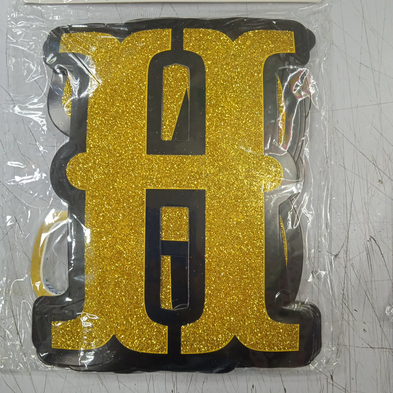 Banner glitter happy birthday