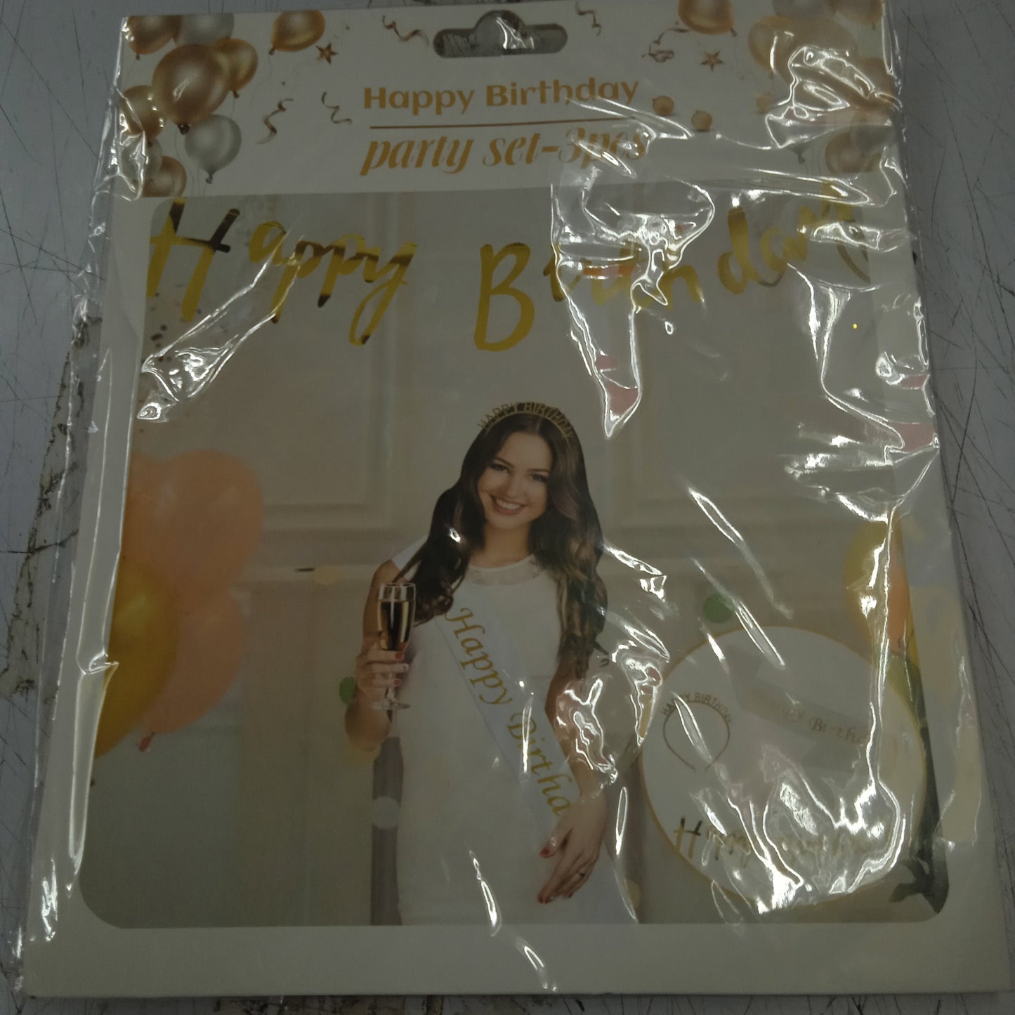 Happy birthday set with headband