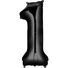 Foil Balloons Number (1FT) Black