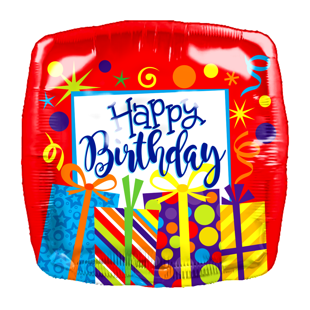 Foil Balloon Happy Birthday cursive