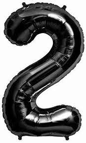 Foil Balloons Number (1FT) Black