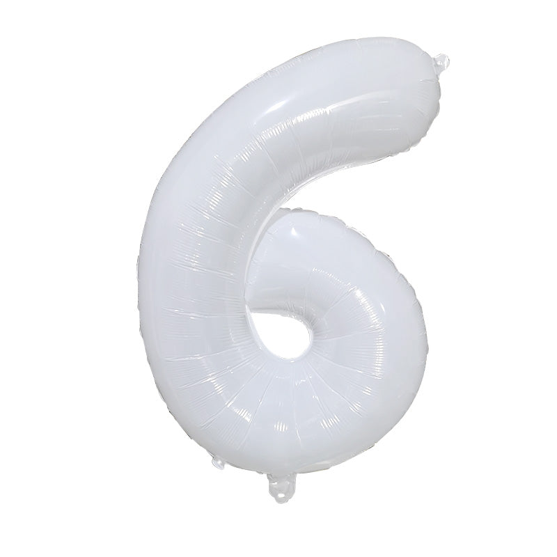 Foil Number Balloon (1FT) WHITE