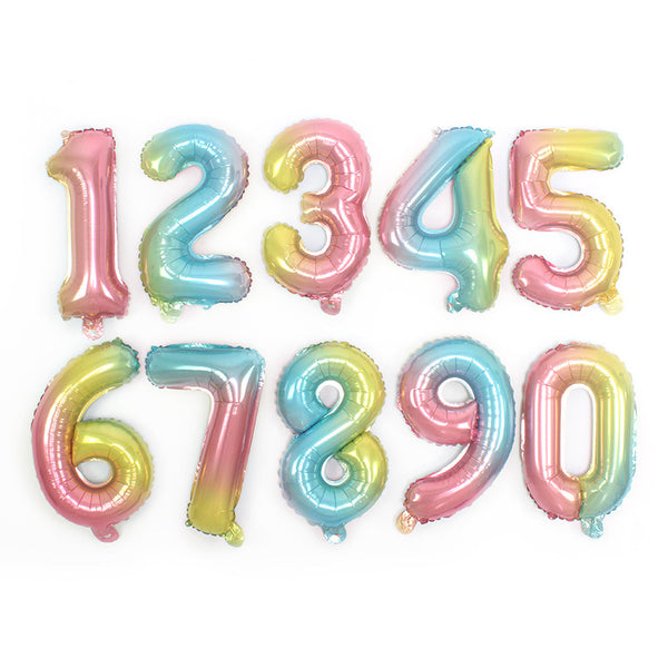 Foil Number Balloon (2FT) Rainbow