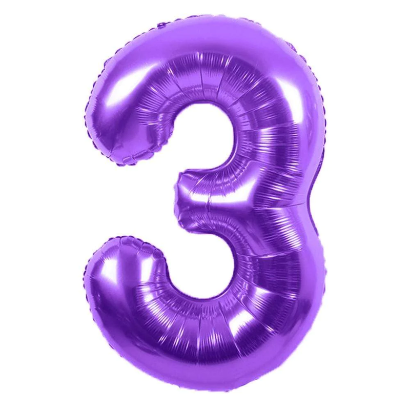 Foil Number Balloon (2FT) PURPLE