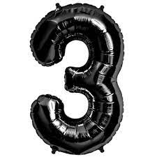 Foil Balloons Number (1FT) Black