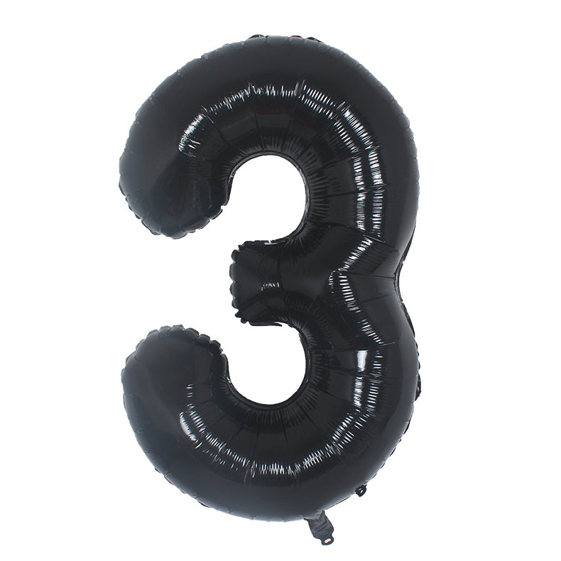 Foil Number Balloon (2FT) Black