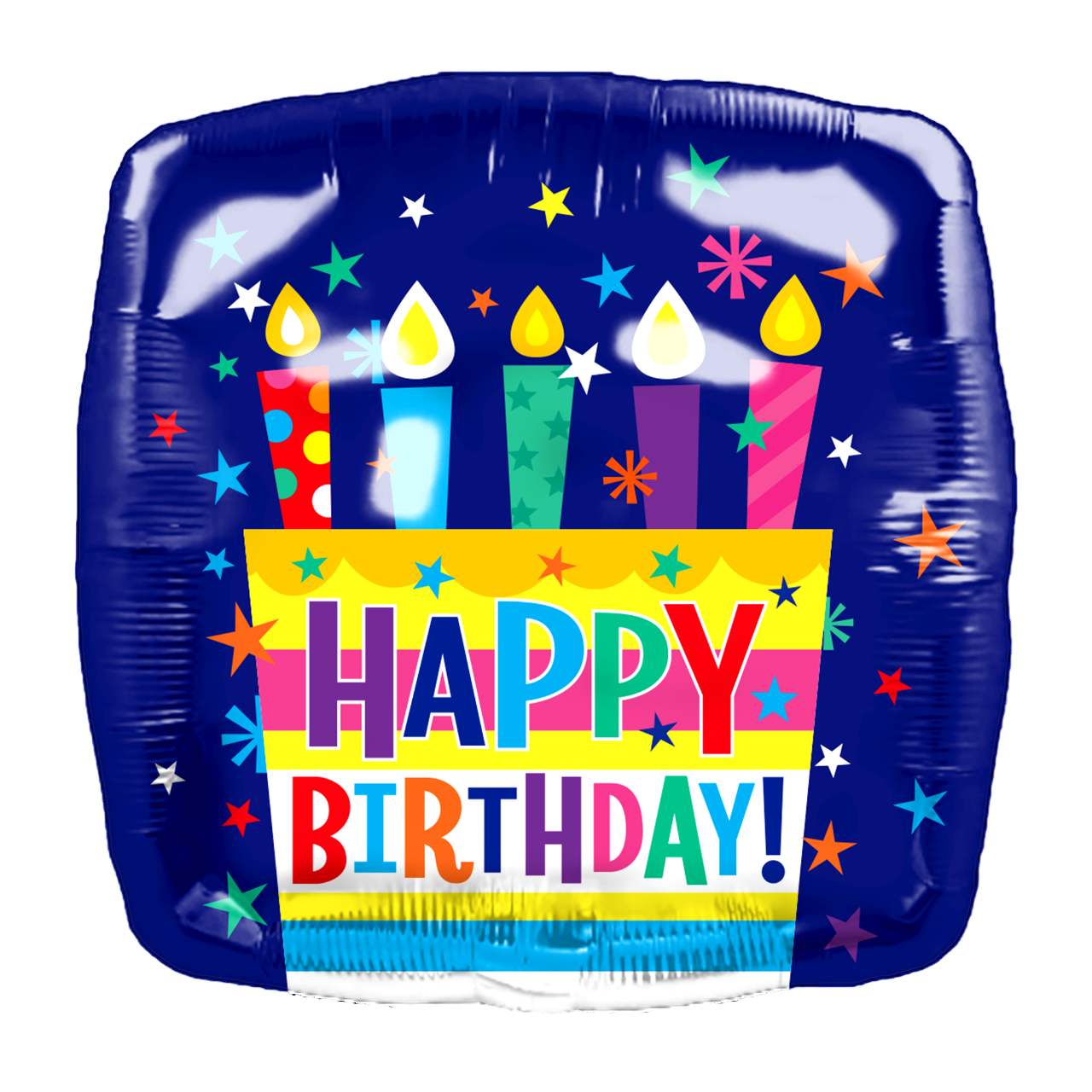 Foil Balloon Happy Birthday cursive