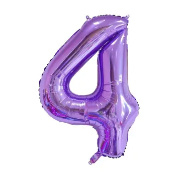 Foil Number Balloon (1FT) PURPLE