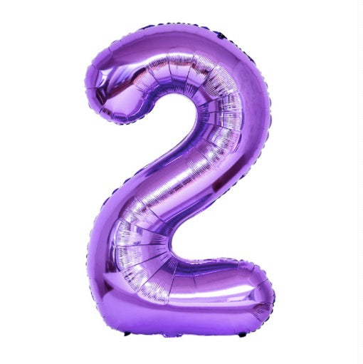 Foil Number Balloon (2FT) PURPLE