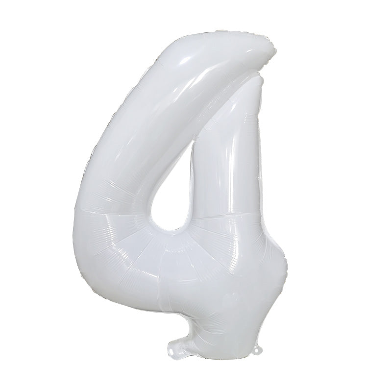 Foil Number Balloon (1FT) WHITE