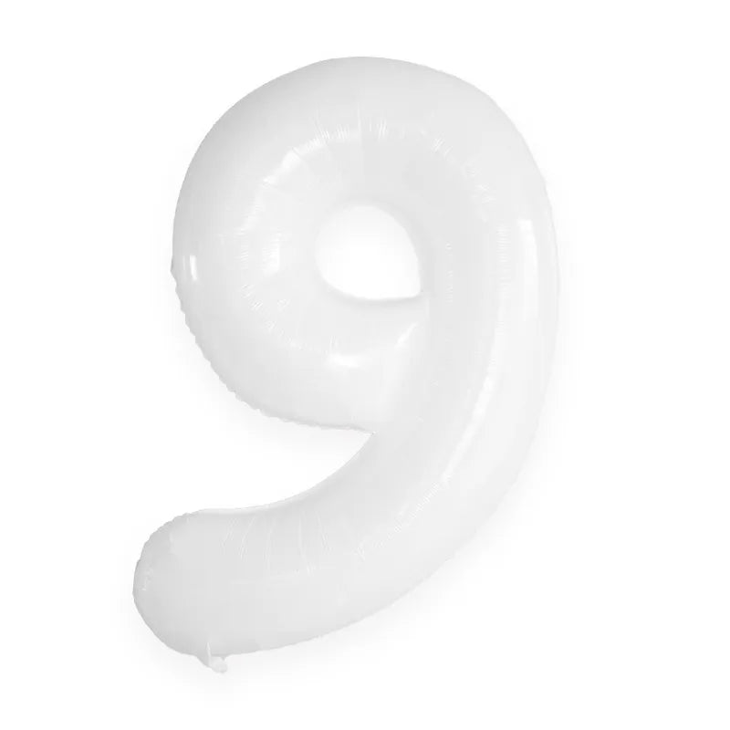 Foil Number Balloon (1FT) WHITE