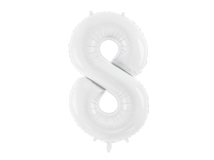 Foil Number Balloon (1FT) WHITE