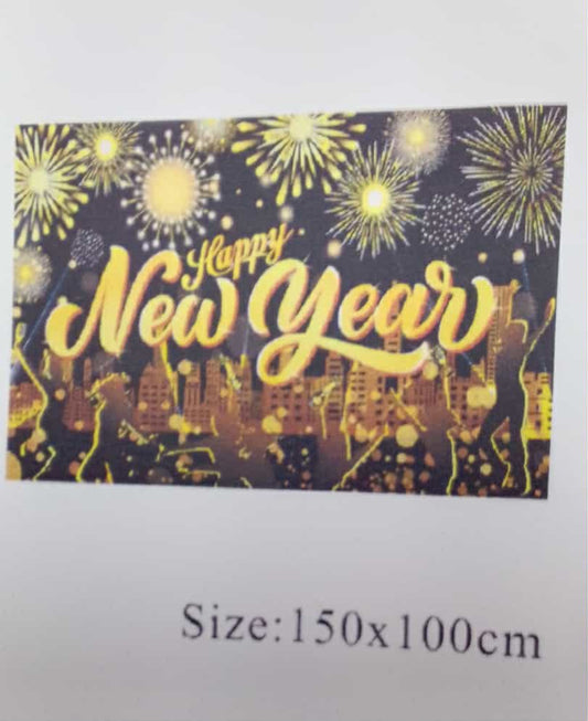 Cloth Banner Happy New Year