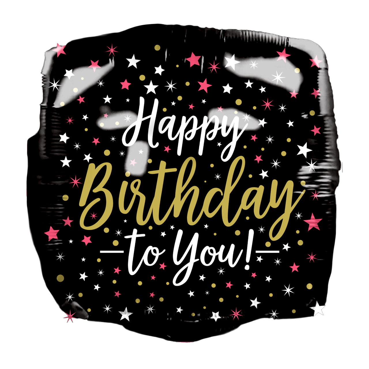 Foil Balloon Happy Birthday cursive