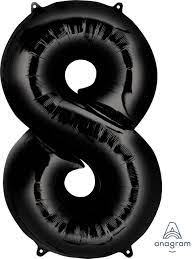 Foil Balloons Number (1FT) Black