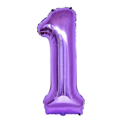 Foil Number Balloon (1FT) PURPLE