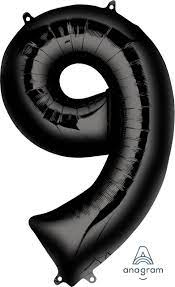 Foil Balloons Number (1FT) Black