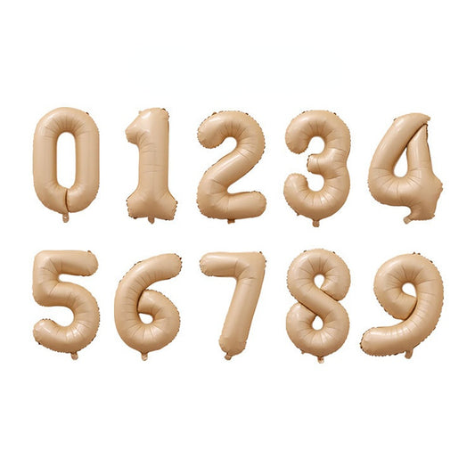 Foil Number Balloon (2FT) Caramel