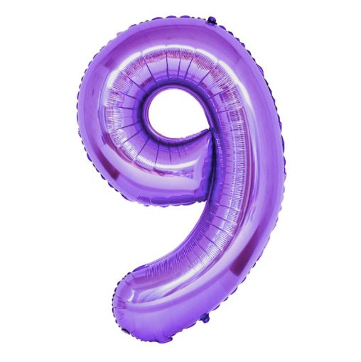 Foil Number Balloon (1FT) PURPLE