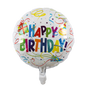 Foil Balloons Round & Stars Happy Birthday