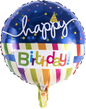 Foil Balloons Round & Stars Happy Birthday