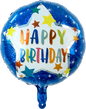 Foil Balloons Round & Stars Happy Birthday