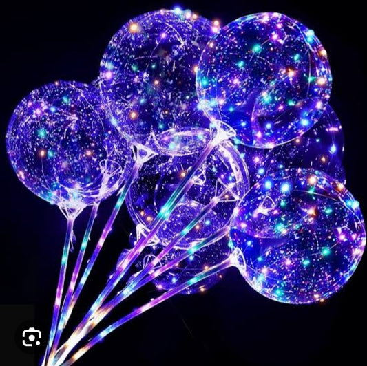 Bobo balloon with stick & lights