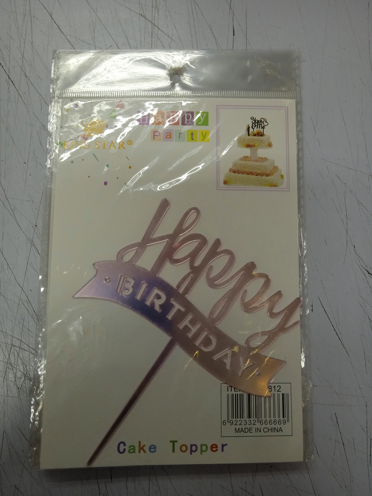Happy birthday cake topper