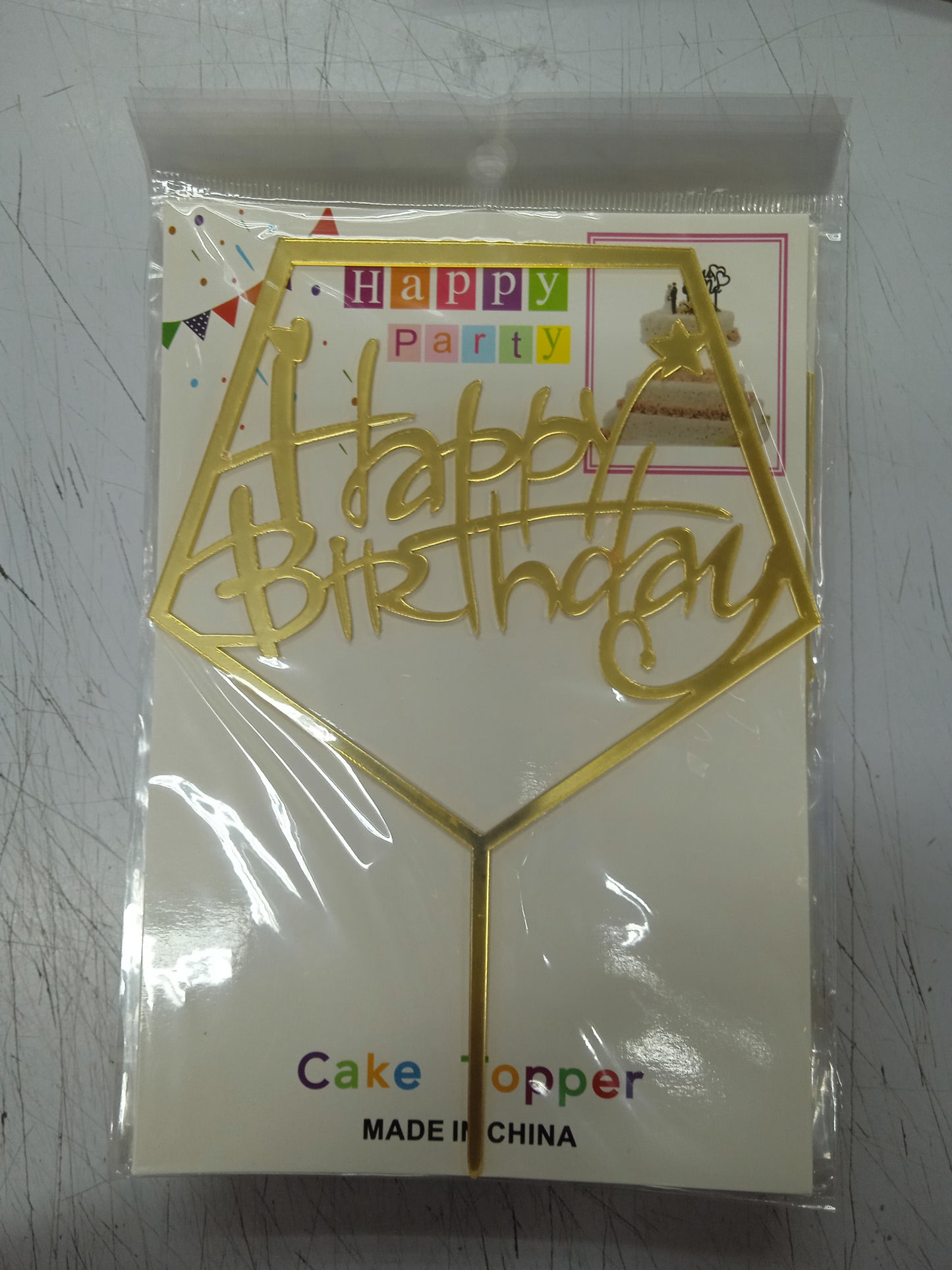 Happy birthday cake topper