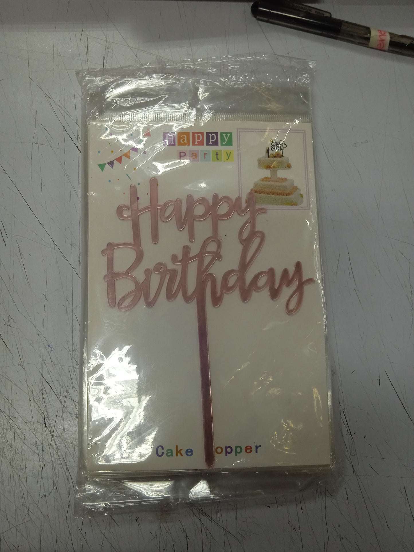Happy birthday cake topper