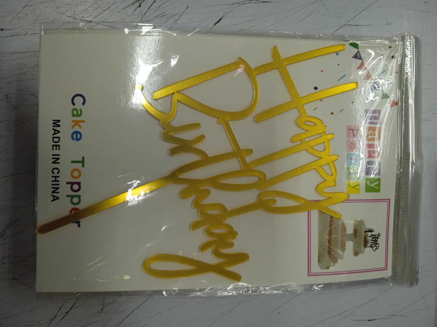 Happy birthday cake topper