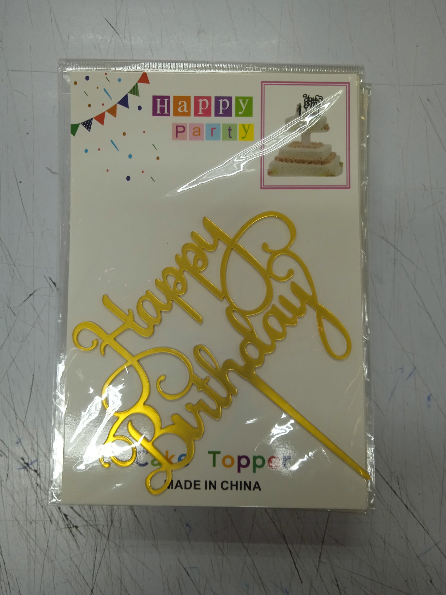 Happy birthday cake topper