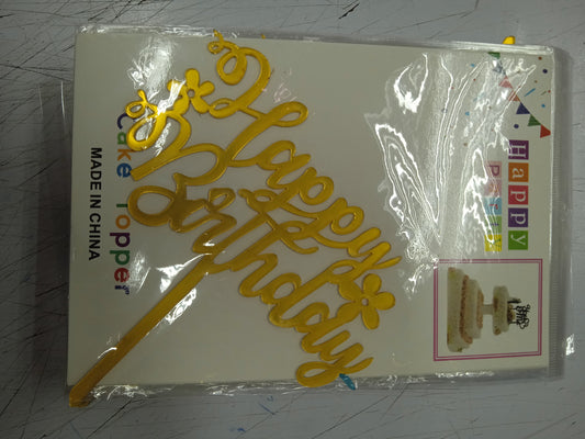 Happy birthday cake topper