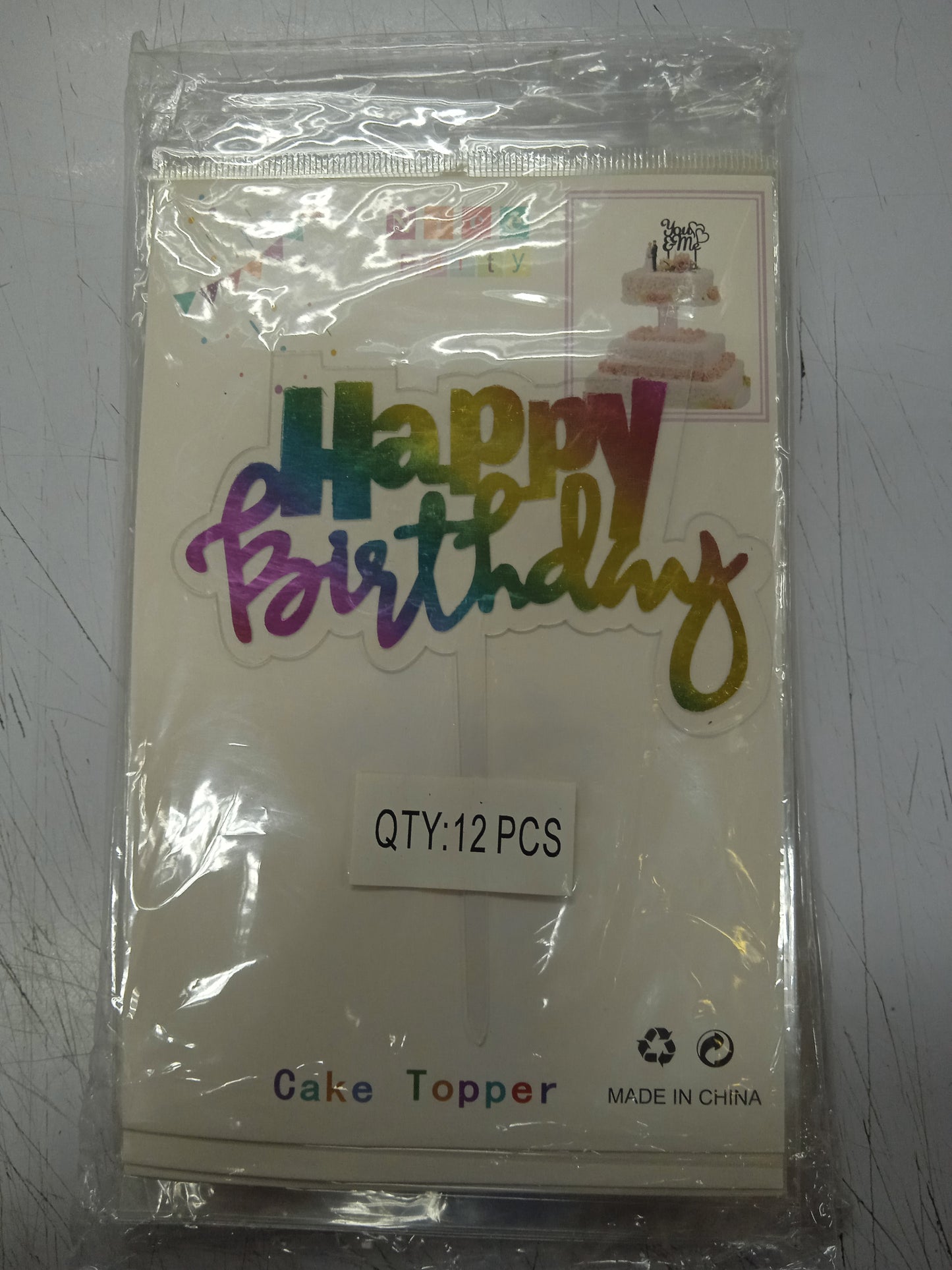 Happy birthday cake topper