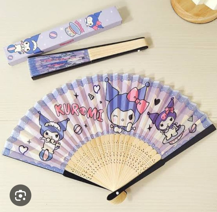 Kuromi wood fan