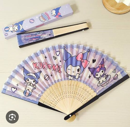 Kuromi wood fan