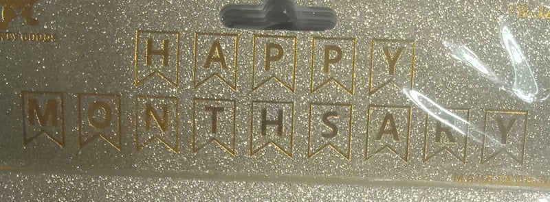 Happy monthsary banner glitter