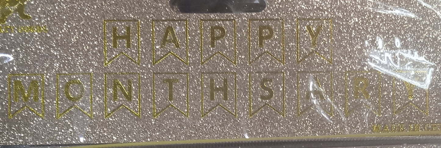 Happy monthsary banner glitter