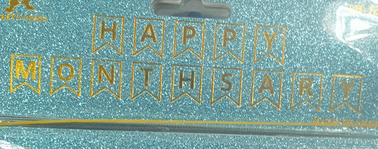 Happy monthsary banner glitter