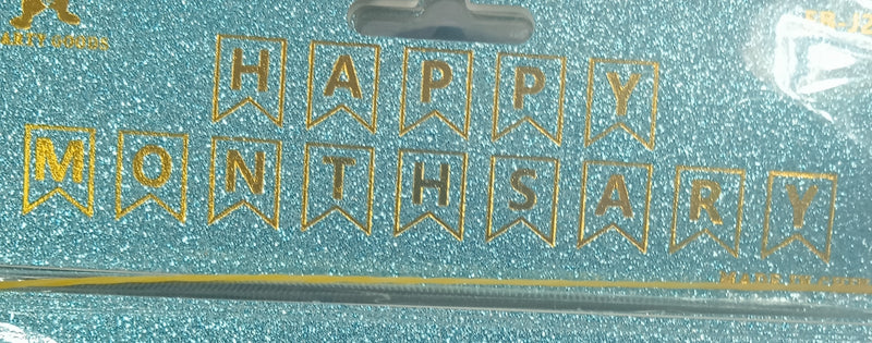 Happy monthsary banner glitter