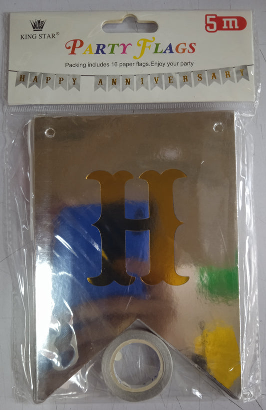 Happy Anniversary Banner Letter Small