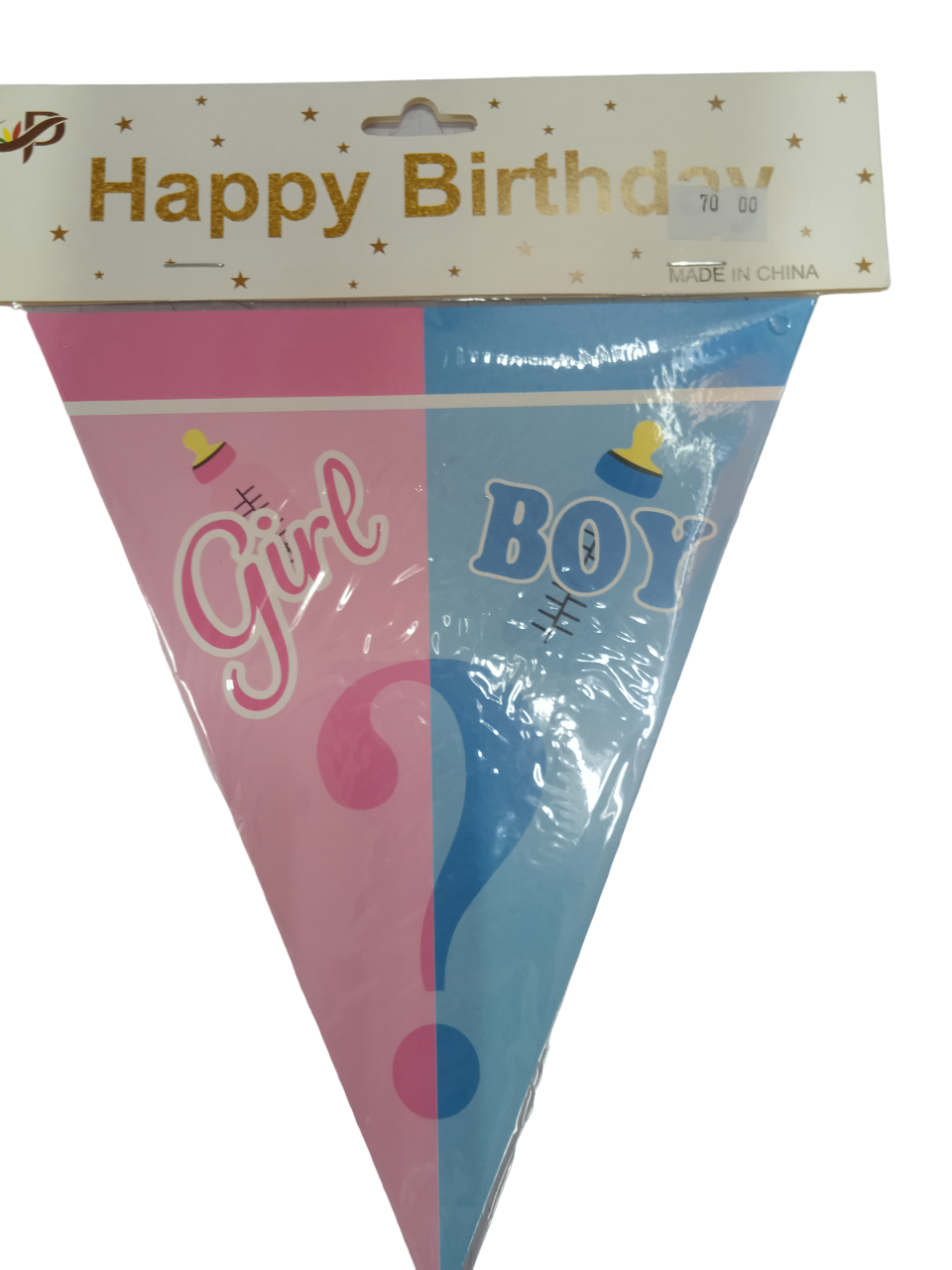 Pink Triangle Flaglets Banderitas Flaglets Gender Reveal – MACL Balloons and Party Mates Center
