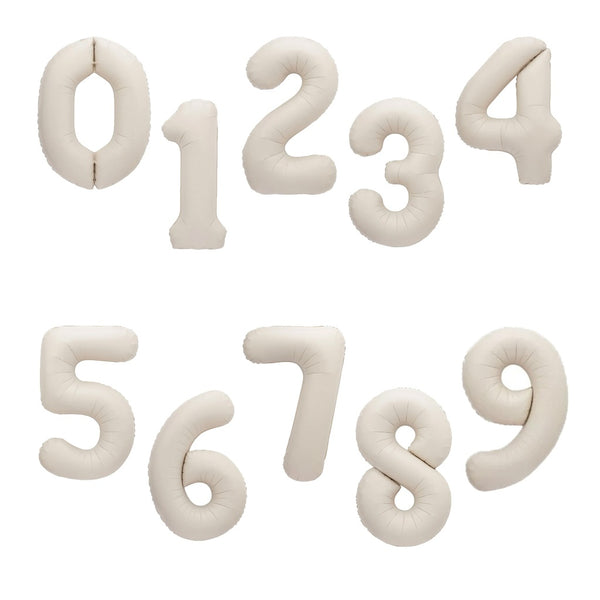 Foil Number Balloon (2FT) Sand White